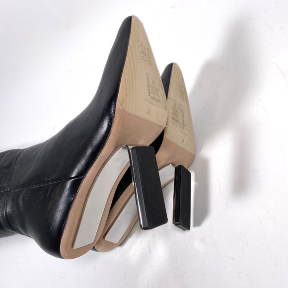 CULT GAIA Black Leather Knee High 'Yasmina' Boots - Picture 12 of 12